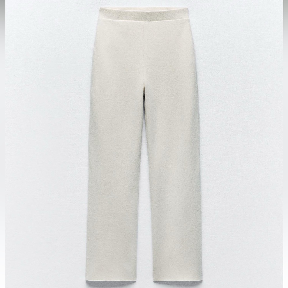 Zara beige BASIC PLUSH SOFT JOGGER PANTS size medium
